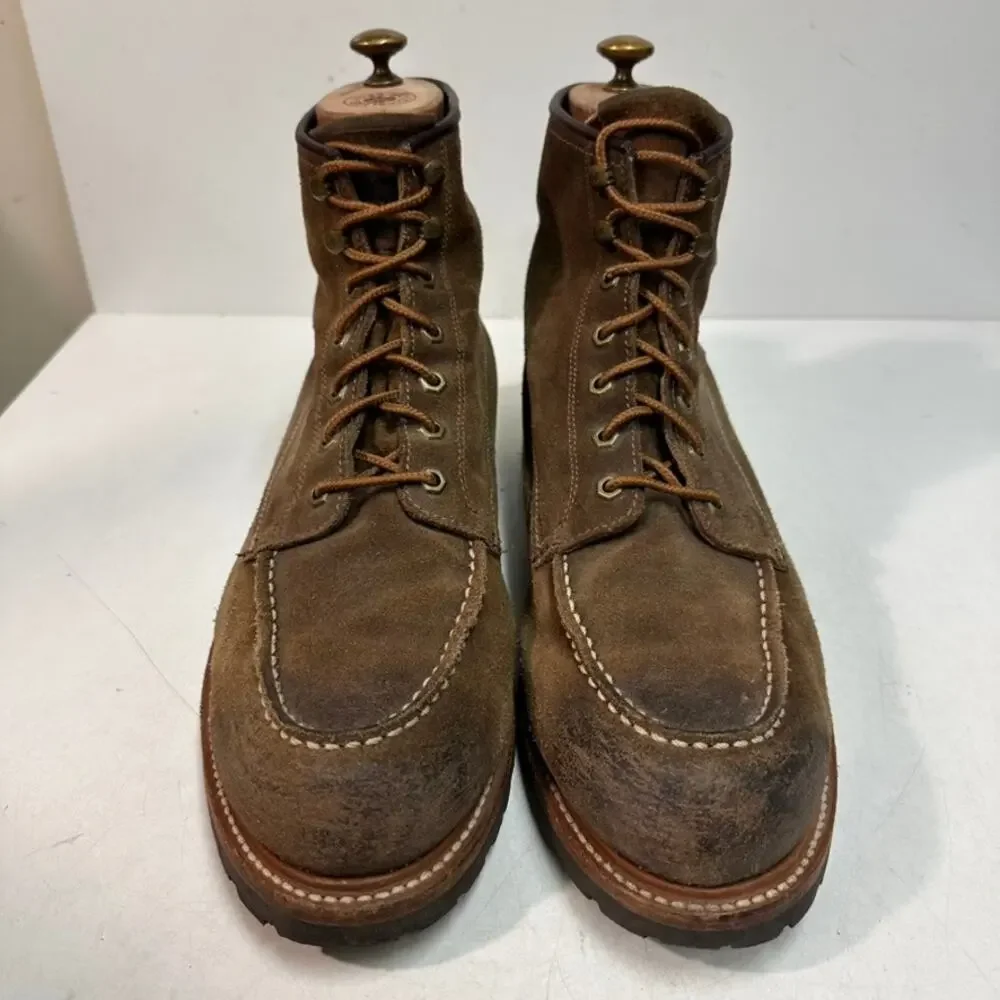 VGUC Frye Dakota Mid Lace Brown Suede Moc Toe Work Boots Soft Toe Men's 13 D